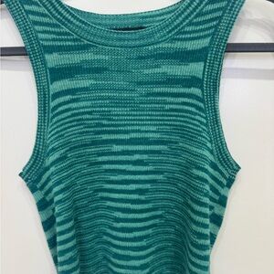 Cotton Candy Green Ribbed Sleeveless Tank Top